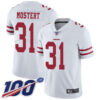 Men’s San Francisco 49ers White Limited #31 Raheem Mostert Football Road 100th Season Vapor Untouchable Jersey