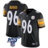 Men’s Pittsburgh Steelers #96 Isaiah Buggs Limited Black 100th Vapor Jersey