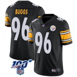Men’s Pittsburgh Steelers #96 Isaiah Buggs Limited Black 100th Vapor Jersey
