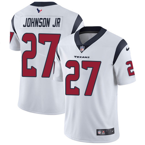 Nike Texans #27 Duke Johnson Jr White Men’s Stitched NFL Vapor Untouchable Limited Jersey