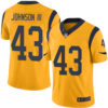 Rams #43 John Johnson III Gold Men’s Stitched Football Limited Rush Jersey