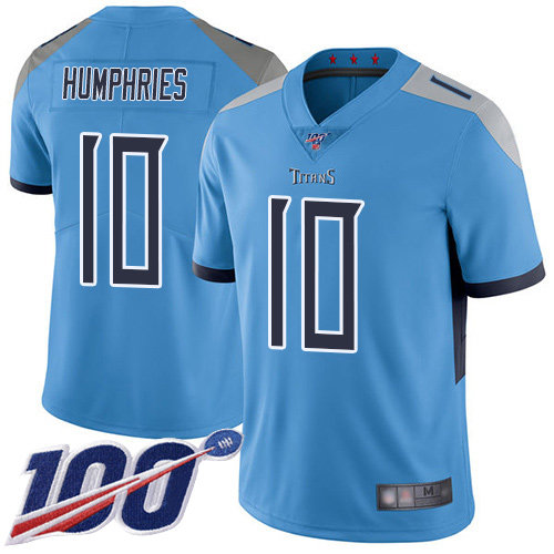 Nike Titans #10 Adam Humphries Light Blue Alternate Men’s Stitched NFL 100th Season Vapor Limited Jersey