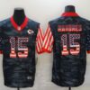 Men’s Kansas City Chiefs #15 Patrick Mahomes USA Camo 2020 Salute To Service Stitched NFL Nike Limited Jersey