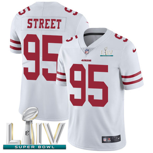 Nike 49ers #95 Kentavius Street White Super Bowl LIV 2020 Men’s Stitched NFL Vapor Untouchable Limited Jersey