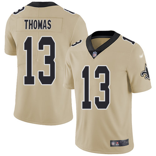 Nike Saints #13 Michael Thomas Gold Men’s Stitched NFL Limited Inverted Legend Jersey