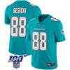 Men’s Miami Dolphins #88 Mike Mike Gesicki Limited Aqua Team Color 100th Vapor Untouchable Jersey