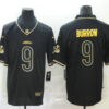 Men’s Cincinnati Bengals #9 Joe Burrow Black 100th Season Golden Edition Jersey