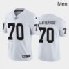 Men Las Vegas Raiders #70 Alex Leatherwood White Black 2021 Draft Jersey