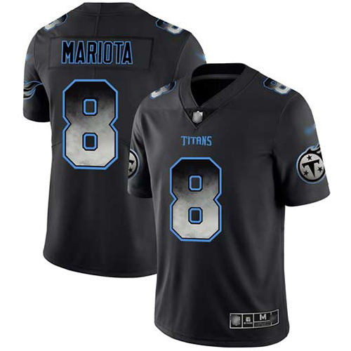 Nike Titans #8 Marcus Mariota Black Men’s Stitched NFL Vapor Untouchable Limited Smoke Fashion Jersey