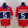 Men’s New York Giants #5 Kayvon Thibodeaux Limited Red Alternate FUSE Team Patch Vapor Jersey