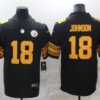 Men’s Pittsburgh Steelers #18 Diontae Johnson Black 2020 Color Rush Stitched NFL Nike Limited Jersey