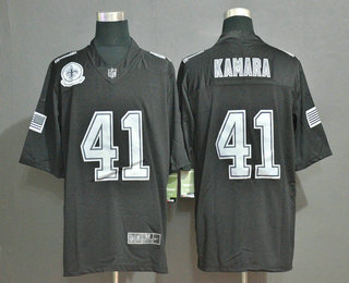 Men’s New Orleans Saints #41 Alvin Kamara Black Olive 2019 Salute To Service Stitched NFL Nike Limited Jersey