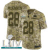Nike 49ers #28 Jerick McKinnon Camo Super Bowl LIV 2020 Men’s Stitched NFL Limited 2018 Salute To Service Jersey
