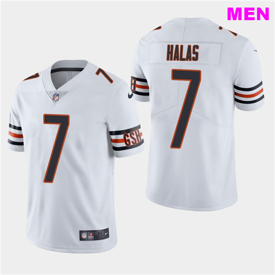 Bears #7 George Halas White Men’s Stitched Football Vapor Untouchable Limited Jersey