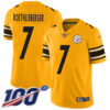 Nike Steelers #7 Ben Roethlisberger Gold Men’s Stitched NFL Limited Inverted Legend 100th Season Jersey