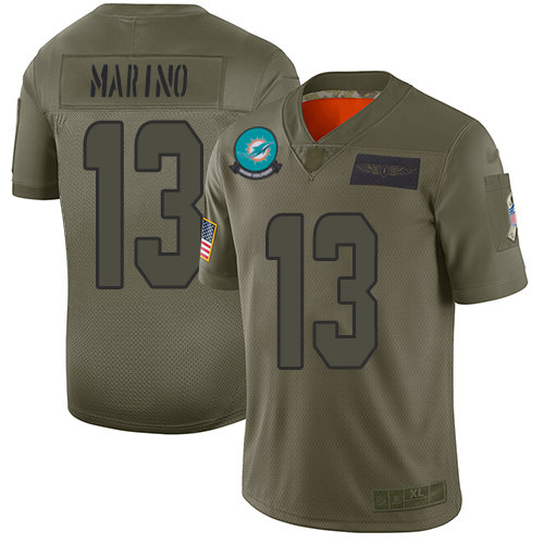 Nike Dolphins #13 Dan Marino Camo Men’s Stitched NFL Limited 2019 Salute To Service Jersey