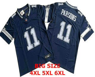 Men’s Dallas Cowboys #11 Micah Parsons Navy Blue FUSE Limited Vapor Stitched Jersey
