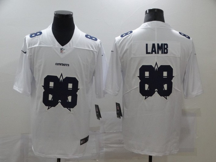 Men’s Dallas Cowboys #88 CeeDee Lamb White 2020 Shadow Logo Vapor Untouchable Stitched NFL Nike Limited Jersey