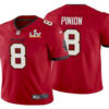Men’s Tampa Bay Buccaneers #8 Bradley Pinion Red 2021 Super Bowl LV Limited Stitched NFL Jersey