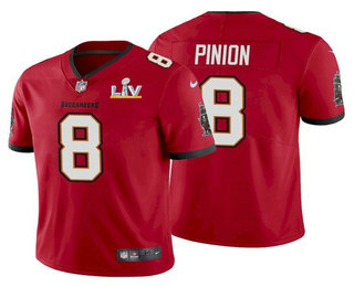 Men’s Tampa Bay Buccaneers #8 Bradley Pinion Red 2021 Super Bowl LV Limited Stitched NFL Jersey
