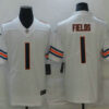Men’s Chicago Bears #1 Justin Fields White 2021 Vapor Untouchable Stitched NFL Nike Limited Jersey