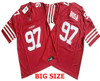 Men’s San Francisco 49ers #97 Nick Bosa Limited Red FUSE Vapor Jersey