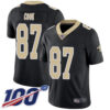 Nike Saints #87 Jared Cook Black Team Color Men’s Stitched NFL 100th Season Vapor Limited Jersey