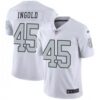 Men’s Las Vegas Raiders #45 Alec Ingold Limited White Color Rush Jersey