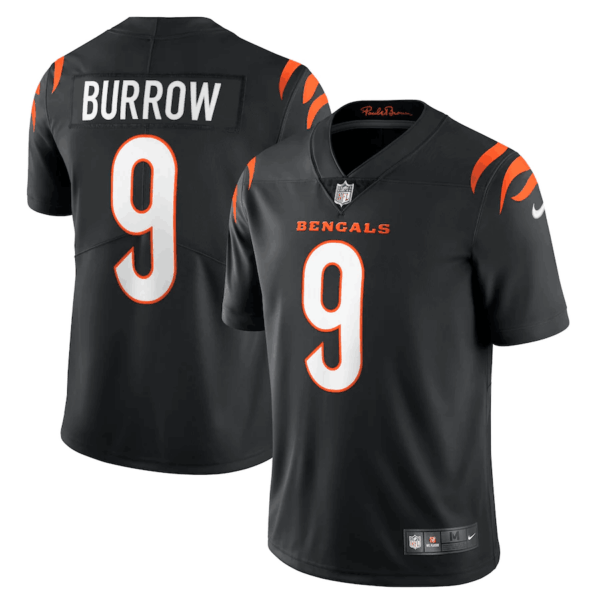 Men’s Cincinnati Bengals #9 Joe Burrow 2021 New Black Vapor Untouchable Limited Stitched Jersey