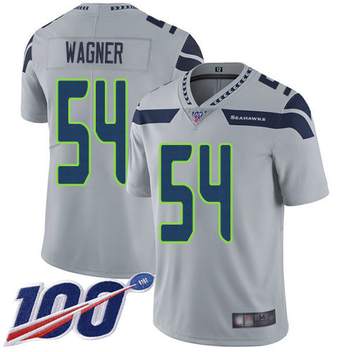 Nike Seahawks #54 Bobby Wagner Grey Alternate Men’s Stitched NFL 100th Season Vapor Limited Jersey