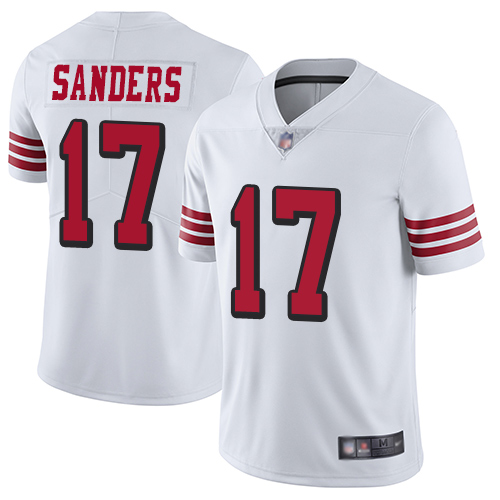 49ers #17 Emmanuel Sanders White Rush Men’s Stitched Football Vapor Untouchable Limited Jersey