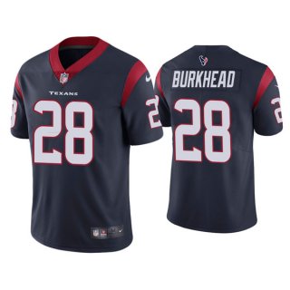 Men’s Navy Houston Texans #28 Rex Burkhead Vapor Untouchable Limited Stitched Jersey