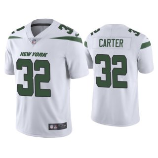 Men’s White New York Jets #32 Michael Carter 2021 Vapor Untouchable Limited Stitched Jersey