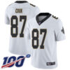 Nike Saints #87 Jared Cook White Men’s Stitched NFL 100th Season Vapor Limited Jersey