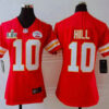 Women’s Kansas City Chiefs #10 Tyreek Hill Red 2021 Super Bowl LV Vapor Untouchable Stitched Nike Limited NFL Jersey