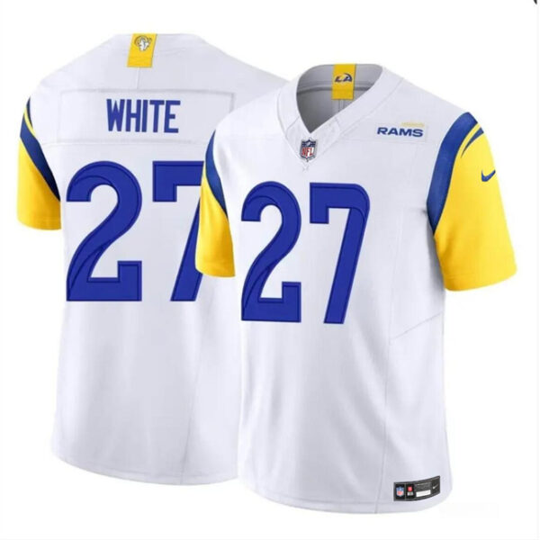 Men’s Los Angeles Rams #27 Tre’Davious White White 2024 F.U.S.E. Vapor Untouchable Football Stitched Jersey