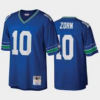 Men’s Seattle Seahawks #10 JIM ZORN Blue Throwback Jersey