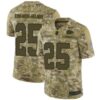Men’s Nike Kansas City Chiefs #25 Clyde Edwards-Helaire Limited Camo 2018 Salute to Service Jersey