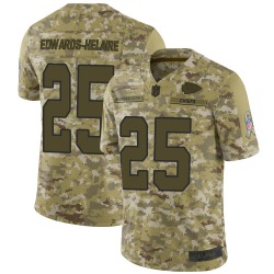 Men’s Nike Kansas City Chiefs #25 Clyde Edwards-Helaire Limited Camo 2018 Salute to Service Jersey