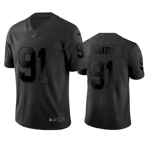 Men’s Las Vegas Raiders #91 Yannick Ngakoue City Edition Black Jersey