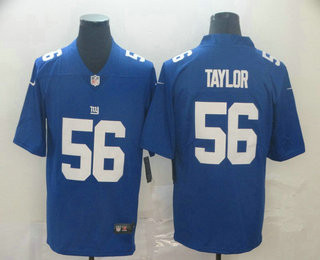 Men’s New York Giants #56 Lawrence Taylor Blue Vapor Untouchable Stitched NFL Nike Limited Jersey