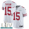 Nike 49ers #15 Trent Taylor White Super Bowl LIV 2020 Men’s Stitched NFL Vapor Untouchable Limited Jersey