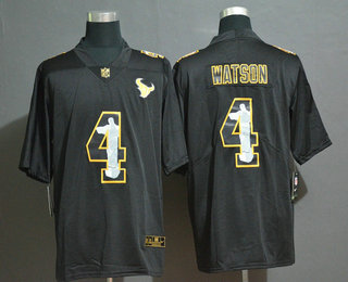 Men’s Houston Texans #4 Deshaun Watson Jesus Faith Black Vapor Untouchable Stitched NFL Nike Limited Jersey