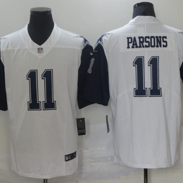Men’s Dallas Cowboys #11 Micah Parsons White 2021 Color Rush Stitched NFL Nike Limited Jersey