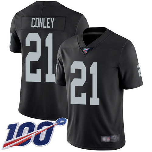 Nike Raiders #21 Gareon Conley Black Team Color Men’s Stitched NFL 100th Season Vapor Limited Jersey
