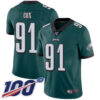 Nike Eagles #91 Fletcher Cox Midnight Green Team Color Men’s Stitched NFL 100th Season Vapor Limited Jersey