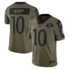 Men’s Los Angeles Rams #10 Cooper Kupp Nike Olive 2021 Salute To Service Limited Player Jersey