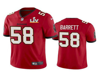 Men’s Tampa Bay Buccaneers #58 Shaquil Barrett Red 2021 Super Bowl LV Limited Stitched NFL Jersey
