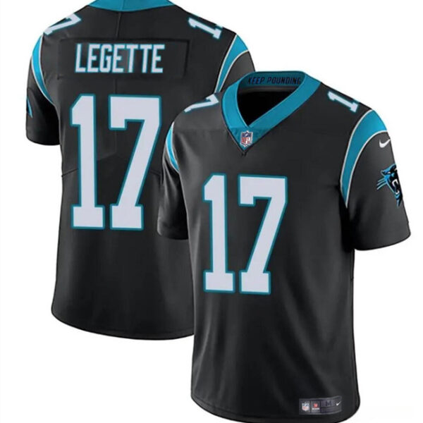 Men’s Carolina Panthers #17 Xavier Legette Black 2024 Draft Vapor Limited Football Stitched Jersey