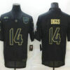 Men’s Minnesota Vikings #14 Stefon Diggs Black 2020 Salute To Service Stitched NFL Nike Limited Jersey